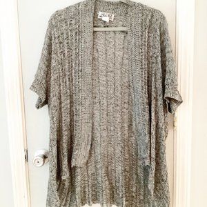 212 New York Gray S/S Cardigan Size 2X